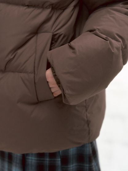 “Basic-Warm 2.0” Short Puffer Down Jacket with Detachable Hood LL2025286