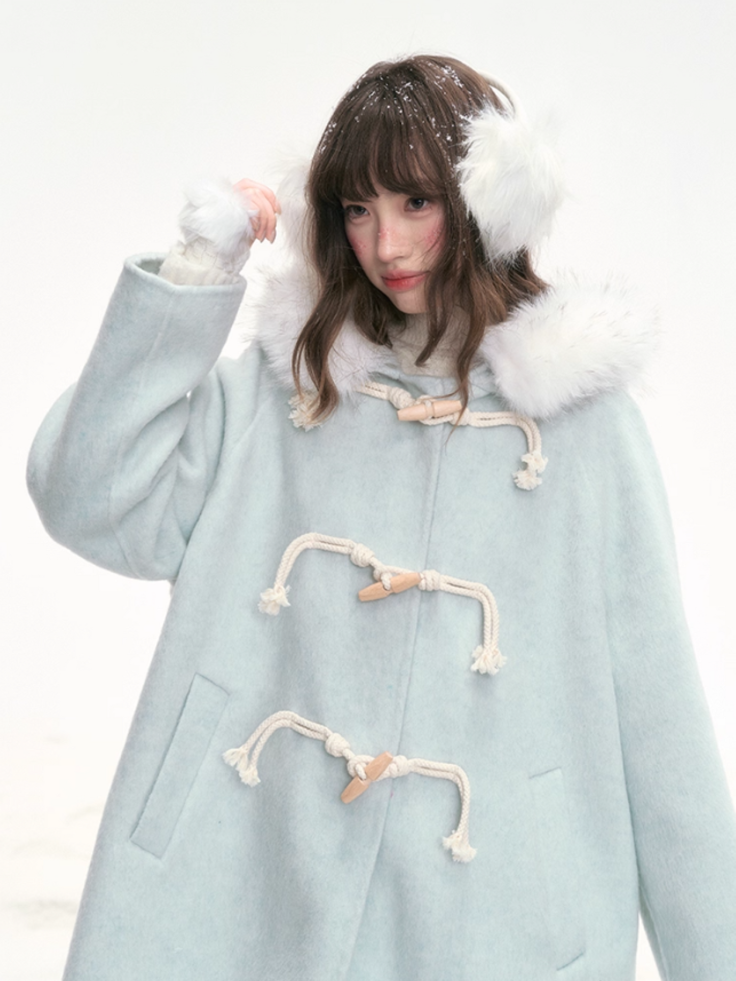 "Tundra Whispers" Wool Coat – Mint LL2025319