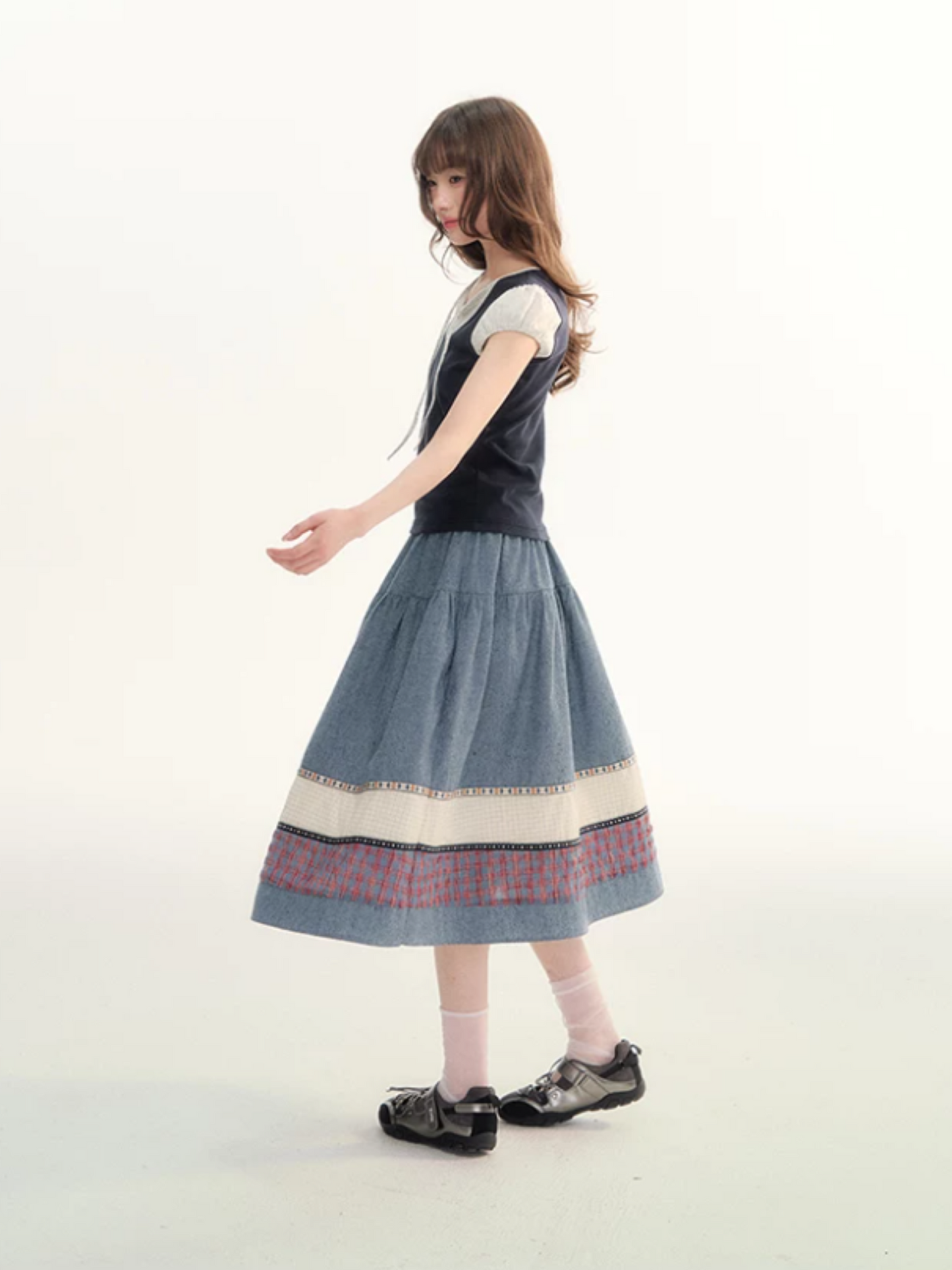 Boho Patchwork Tassel Maxi Skirt WW2026087