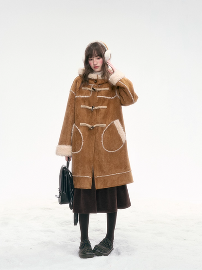 "Suede Journal" Pastel Khaki College Toggle Jacket LL2025326
