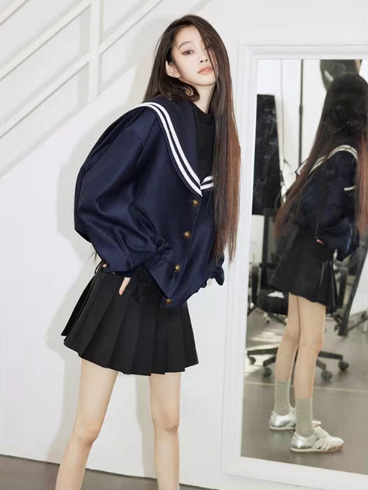 PCH - Vintage Navy Sailor Collar Jacket