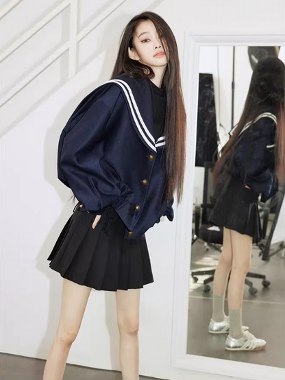 PCH - Vintage Navy Sailor Collar Jacket