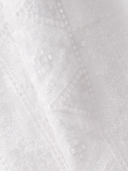 OAKMOO - "Bloom Within" Cotton Cutwork & Organza Layered Wide-Leg Pants – Gardenia 25Q428White