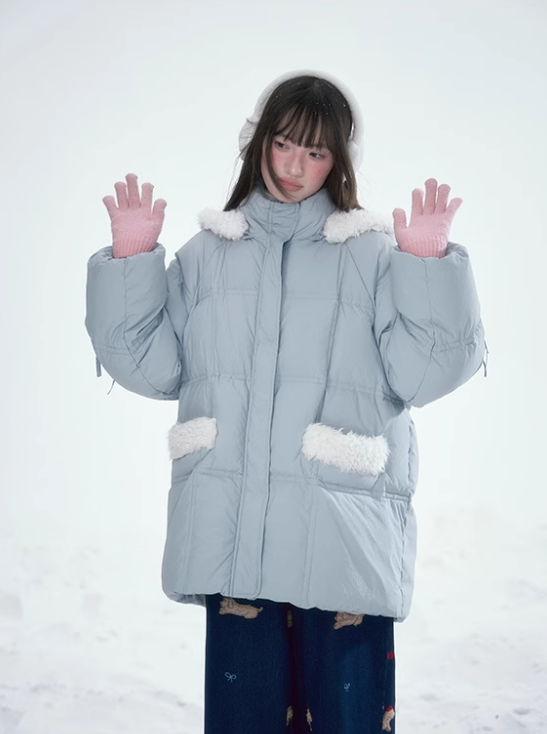 林雪仪 - Haze Blue Rabbit Ear Jacket