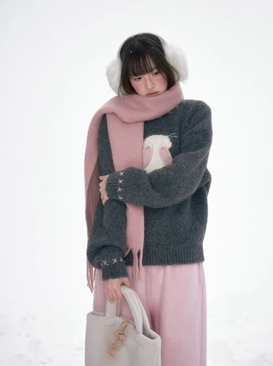 太清 - Little Bunny Pullover Knitted Sweater