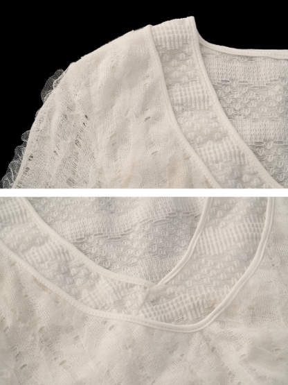 MAMC - Moonveil Layered V-Neck Top