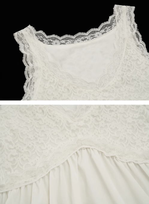 MAMC - "Blooms and Breezes" White Lace Dress