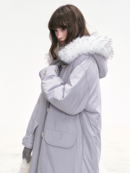 "Twilight Plush" Purple Long Parka SJ2025301