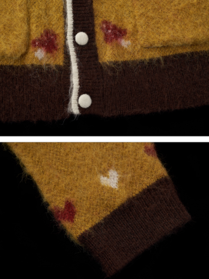 MAMC - Cute Bow Deer Knit Cardigan (Yellow)