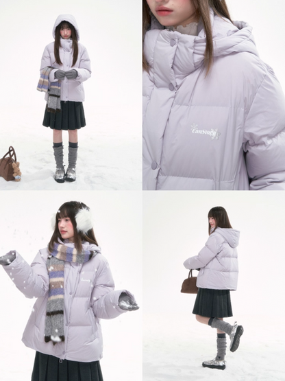 “Basic-Warm 2.0” Short Puffer Down Jacket with Detachable Hood LL2025286