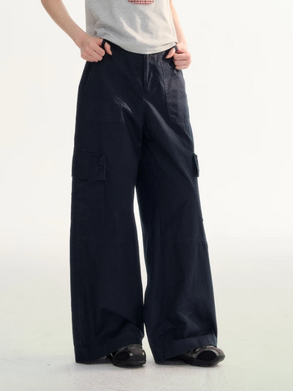 Relaxed Utility Wide-Leg Cargo Pants LL2026102