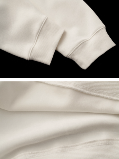 MAMC - White Oversized Hoodie – Playful Maid Streetwear Pullover WE829