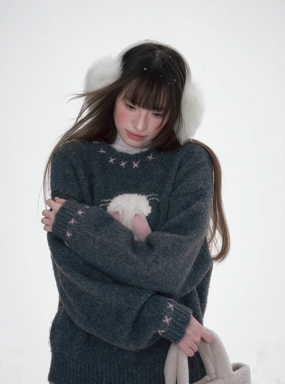太清 - Little Bunny Pullover Knitted Sweater