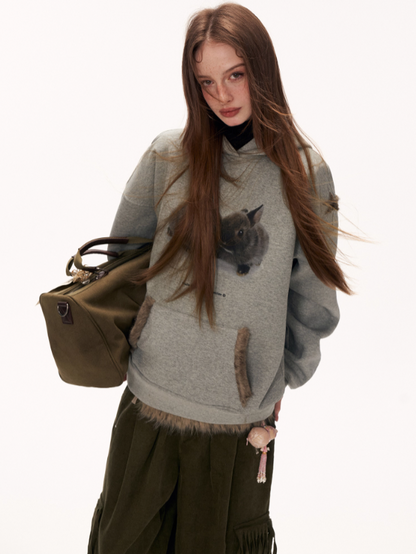 MAMC - Star Bunny Oversized Hoodie – Gray WE857