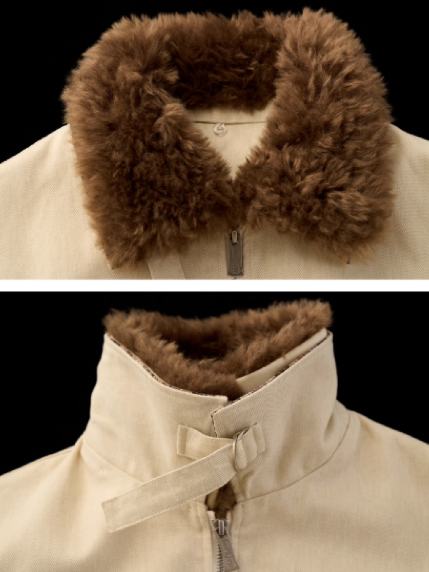 MAMC - Off-White Detachable Fur Collar Utility Jacket WE855