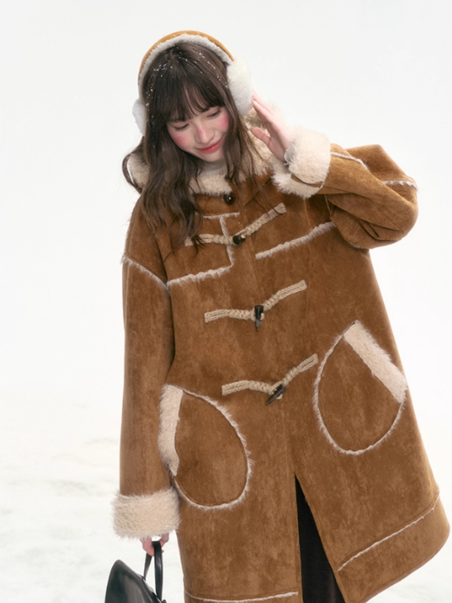 "Suede Journal" Pastel Khaki College Toggle Jacket LL2025326