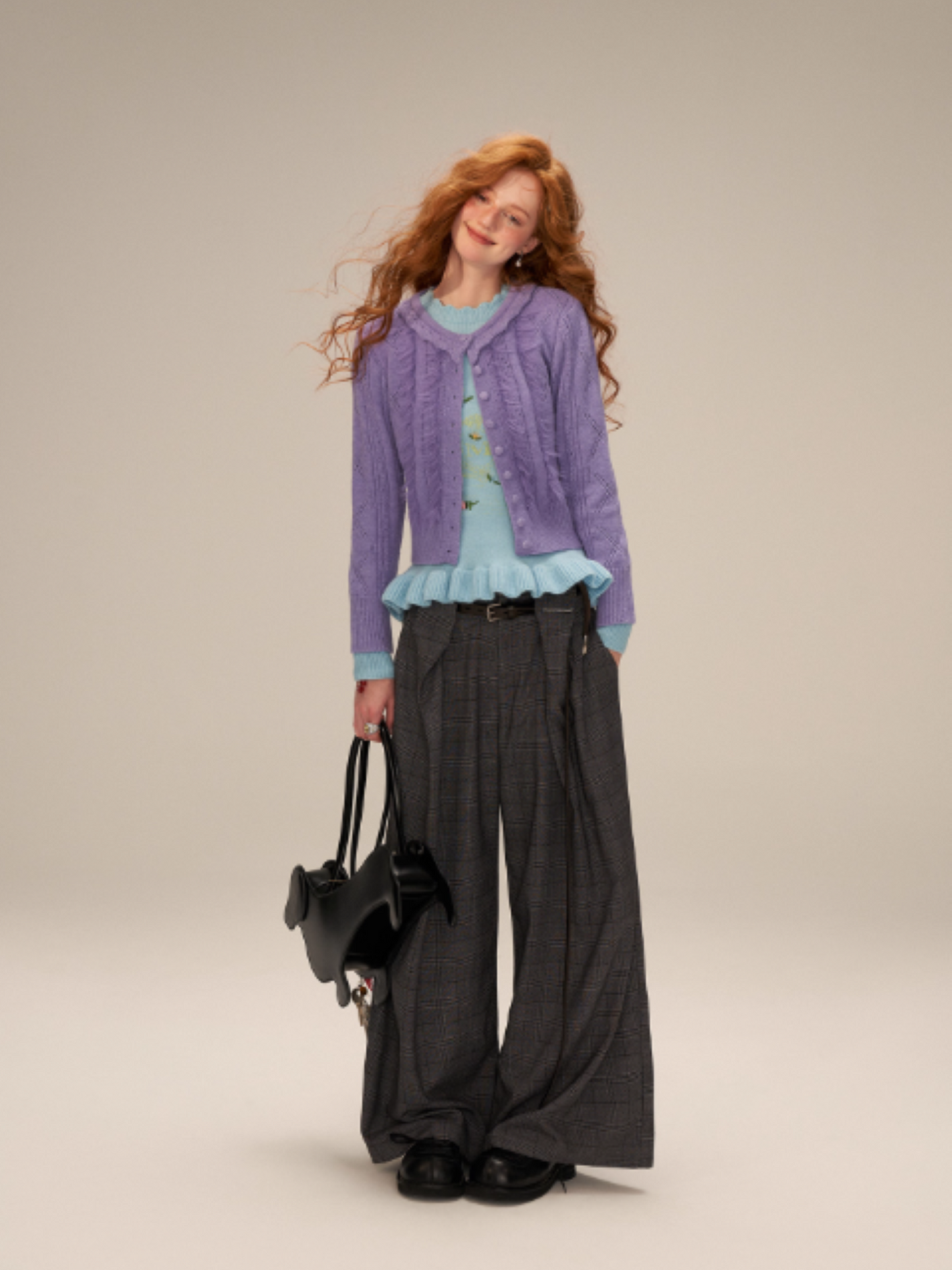 MAMC - Floral Embroidered Knit Sweater (Sky Blue)