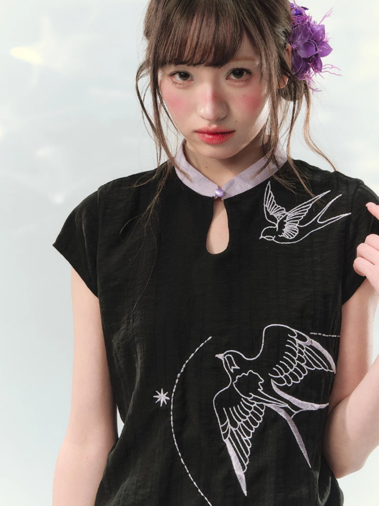 “Swallow Star Path” Modern Chinese Embroidered Skirt Set GZ2026167