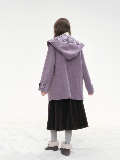"Taro Mist" Lavender Wool Coat LL2025320