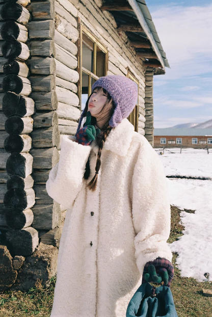 Zzouu - White Eco-friendly Fur Coat