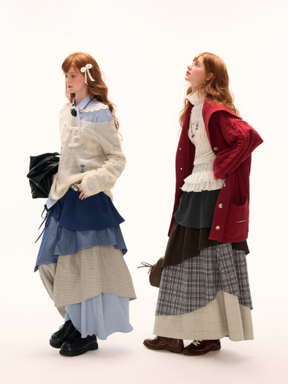 MAMC - Multi-Layered Plaid Maxi Skirt
