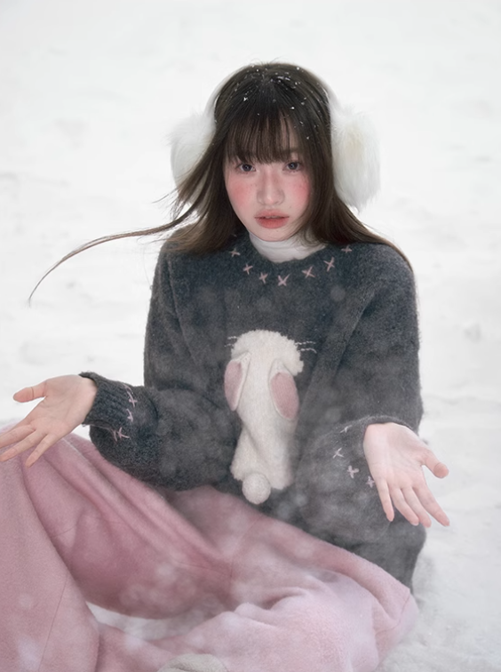 太清 - Little Bunny Pullover Knitted Sweater