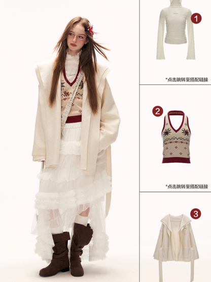MAMC - White Cloud Tulle Puffy Midi Skirt WE870