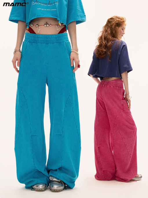 MAMC -Vintage-Washed Drawstring Hem Sweatpants