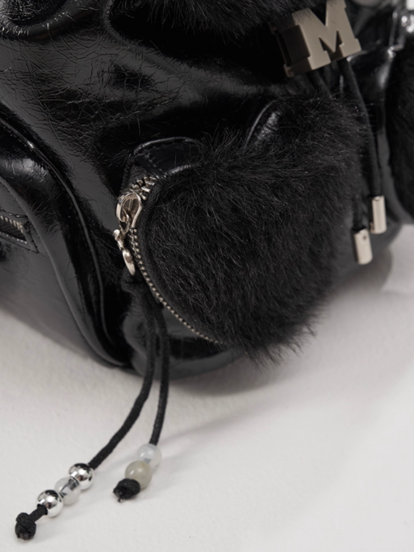 MAMC - Black Convertible PU Leather Backpack