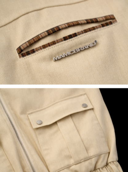 MAMC - Off-White Detachable Fur Collar Utility Jacket WE855