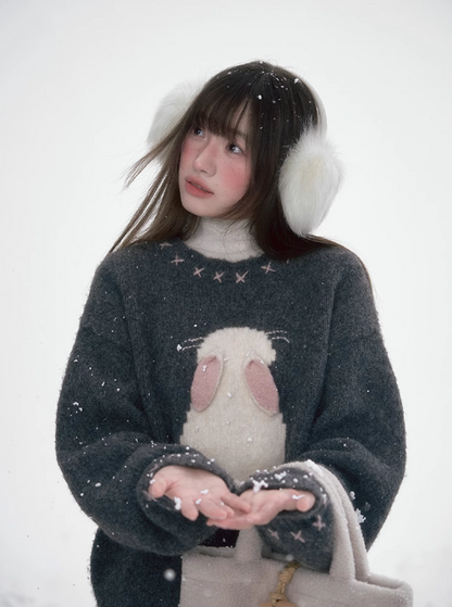 太清 - Little Bunny Pullover Knitted Sweater