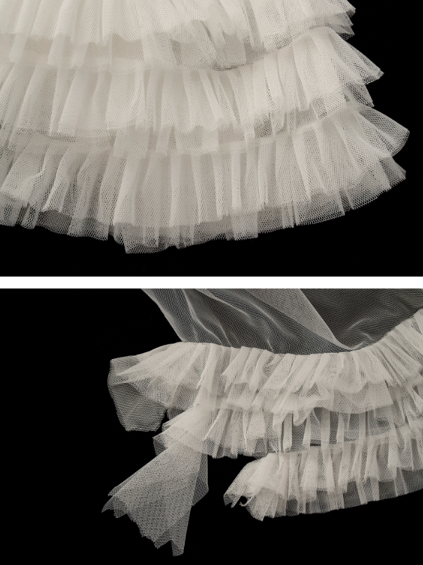 MAMC - White Cloud Tulle Puffy Midi Skirt WE870