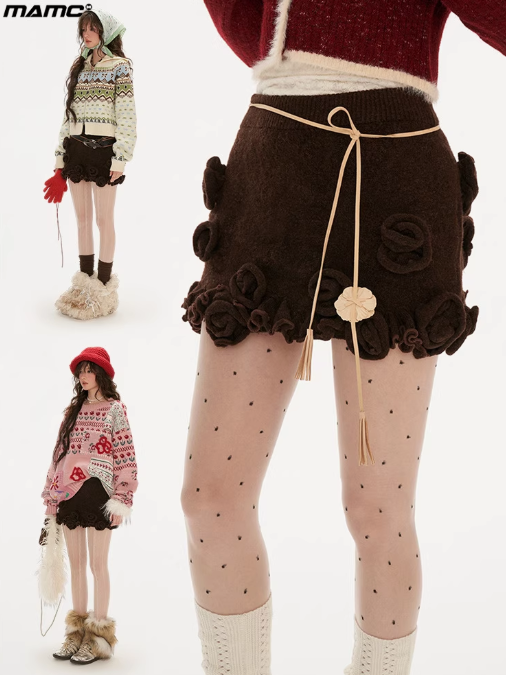 MAMC - Brown "Roses and Radiance" Skirt