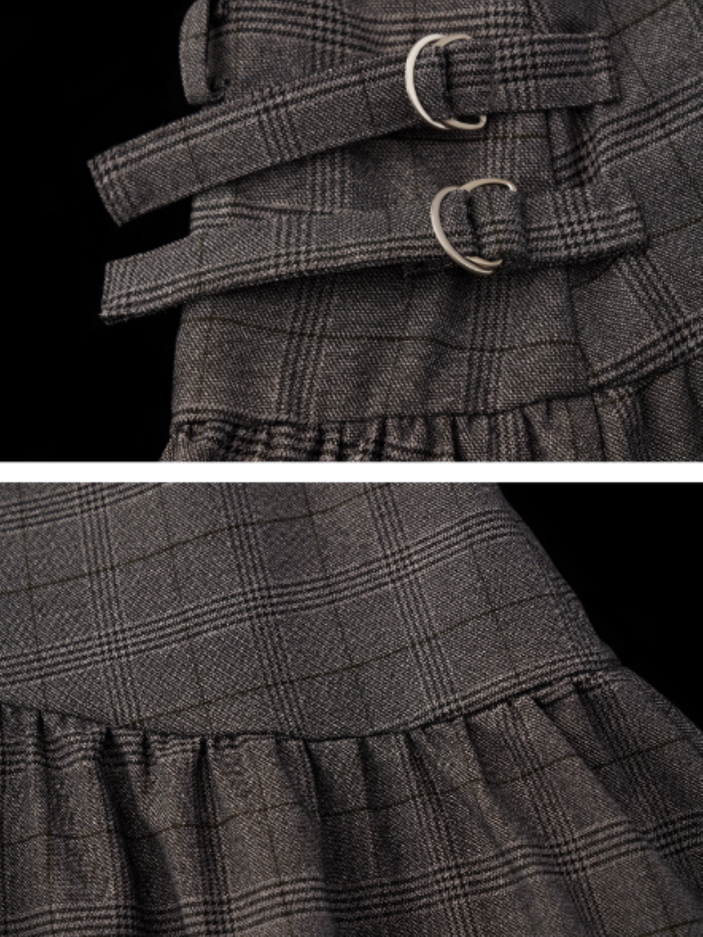 MAMC - Embellished Plaid Midi Skirt WE832