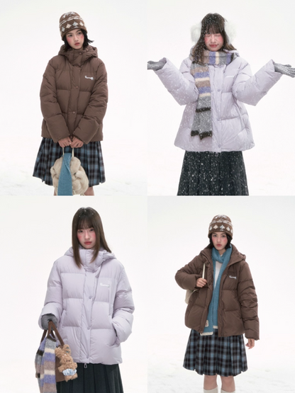 “Basic-Warm 2.0” Short Puffer Down Jacket with Detachable Hood LL2025286