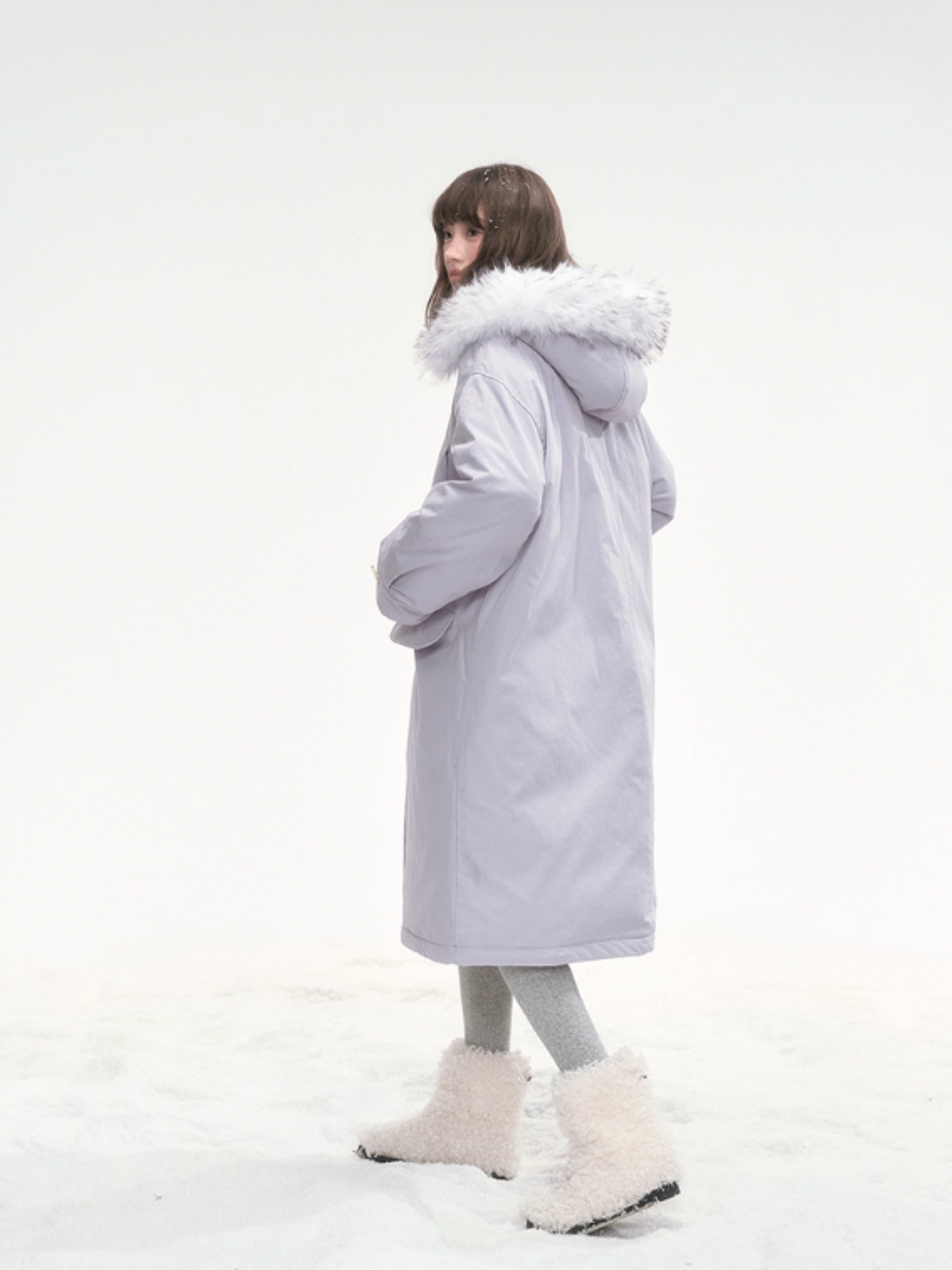 "Twilight Plush" Purple Long Parka SJ2025301