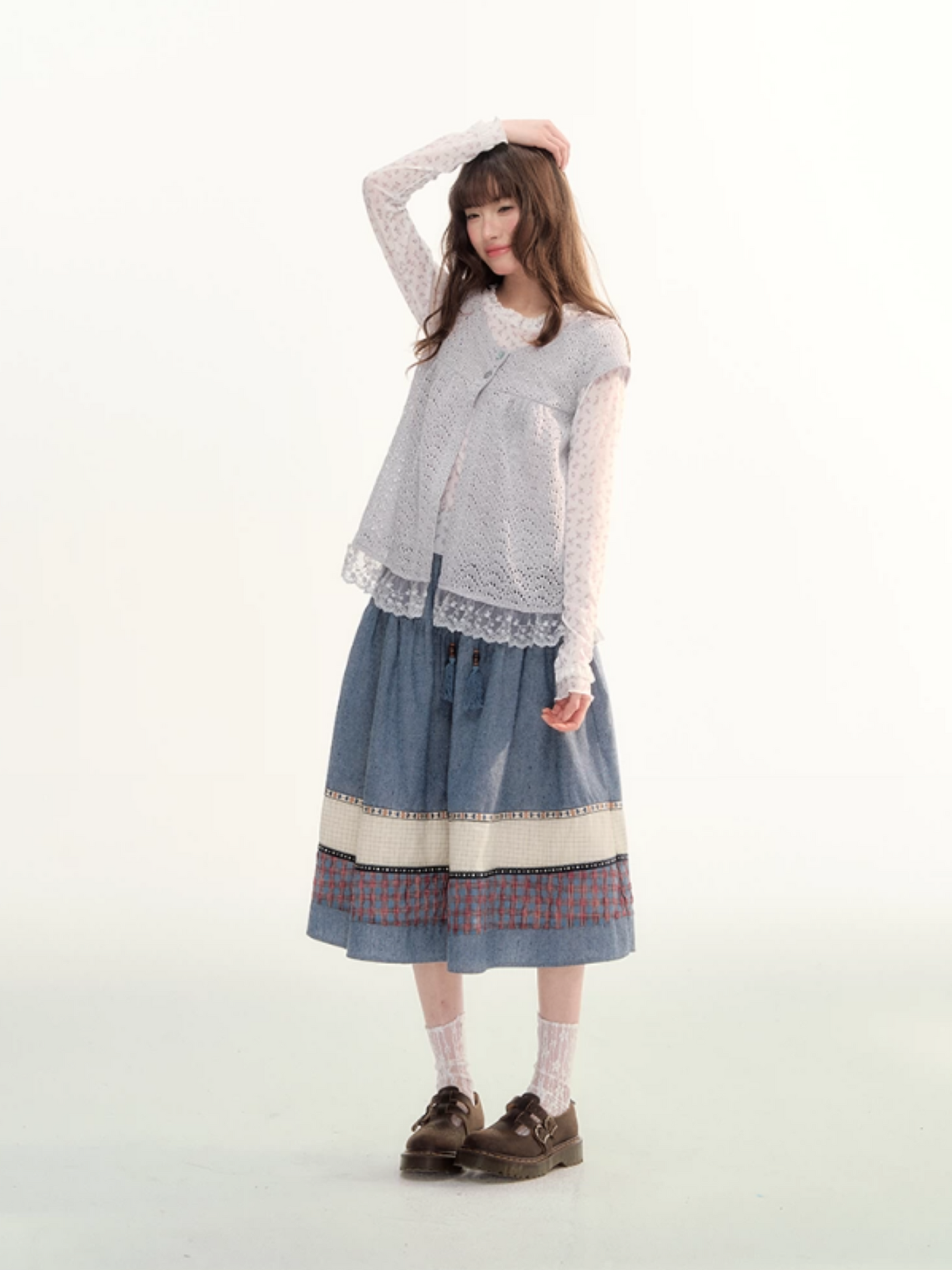 Ash Fir Crochet Lace Cardigan Set LL2026093