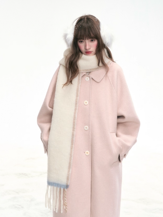 “Tender Heart” Pink Vintage Wool Coat LL2025322