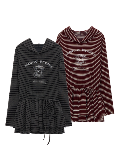 MAMC - Varsity Stripes Hoodie Dress