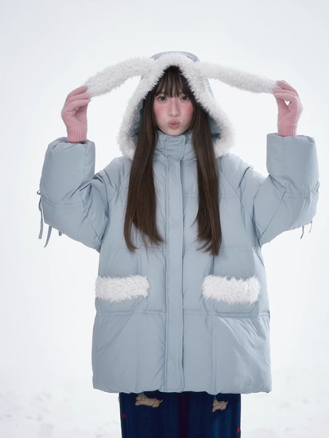 林雪仪 - Haze Blue Rabbit Ear Jacket