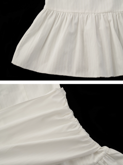 The Designer-Tie White Shirt Dress WE853