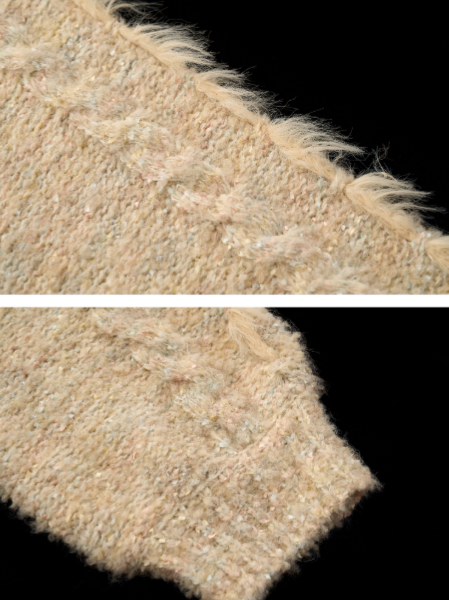 MAMC - Beige Cable Knit Tie-Waist Sweater WE835