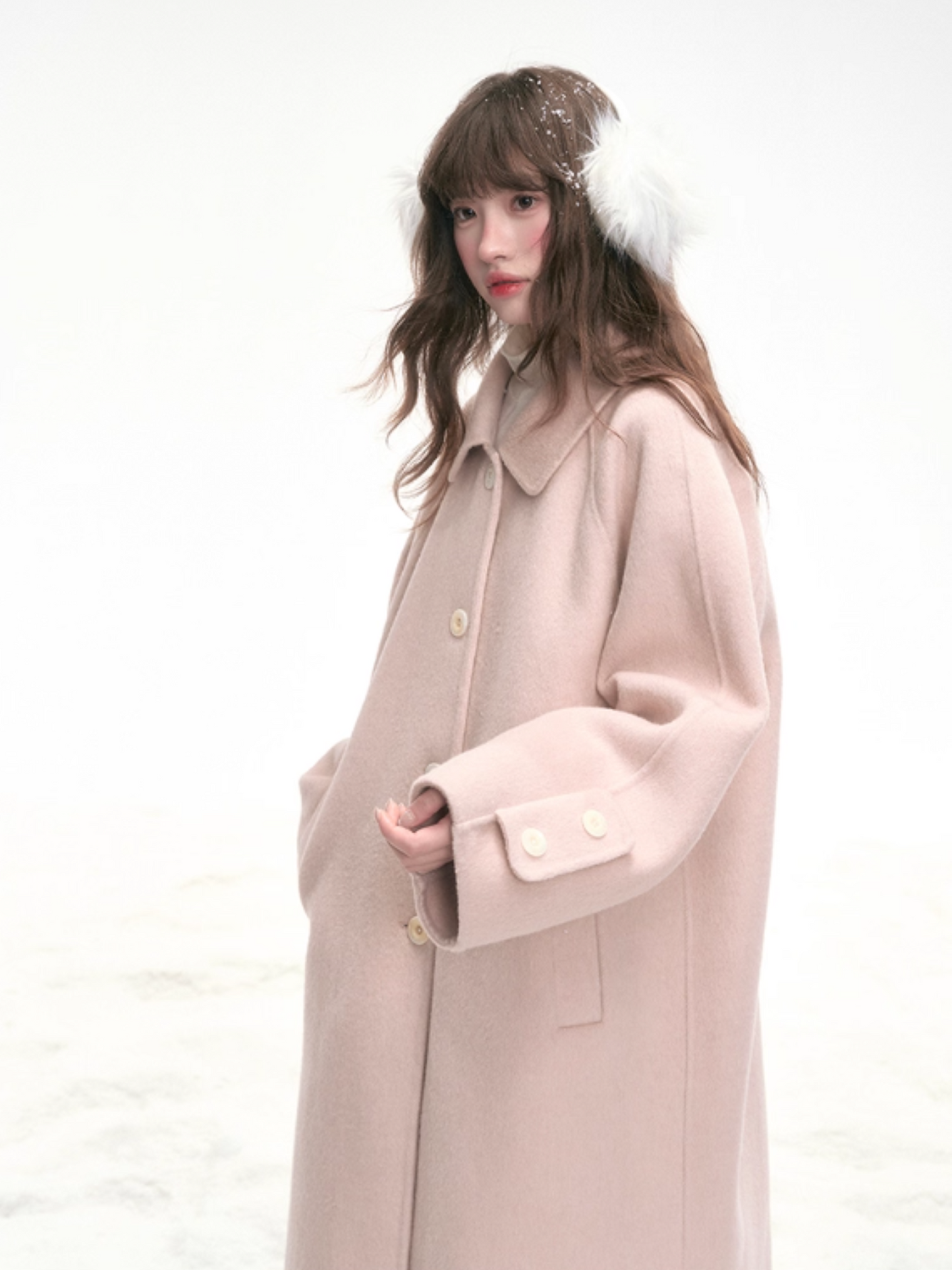 “Tender Heart” Pink Vintage Wool Coat LL2025322