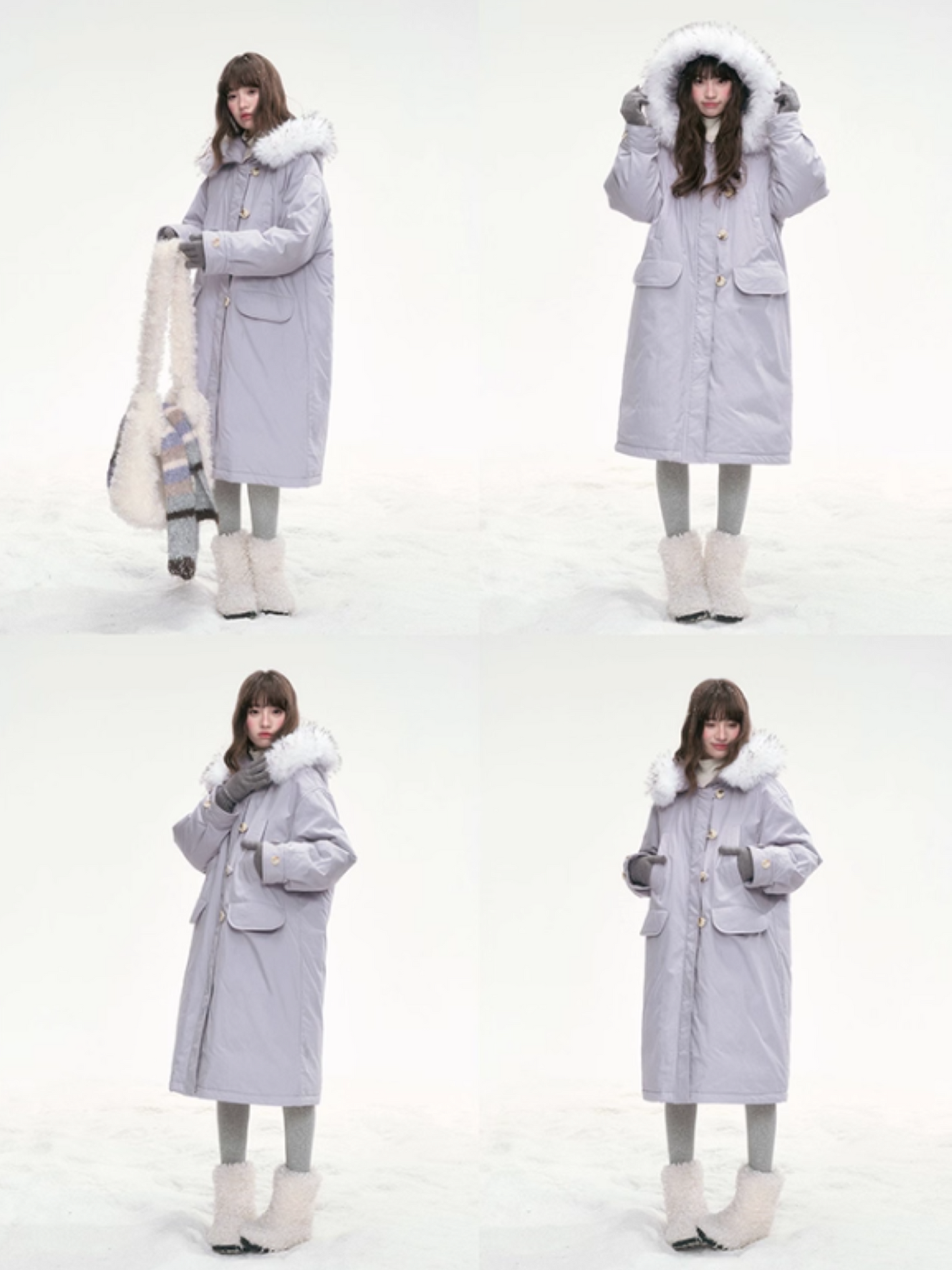 "Twilight Plush" Purple Long Parka SJ2025301