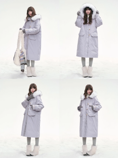 "Twilight Plush" Purple Long Parka SJ2025301