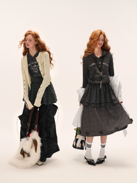 MAMC - Varsity Stripes Hoodie Dress