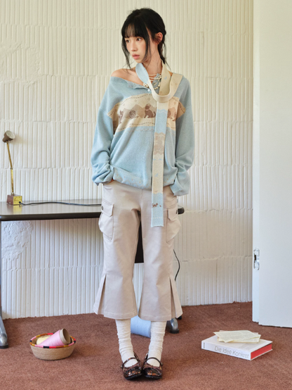 DAILY ARTIST - Khaki Napoleon Utility Cropped Pants