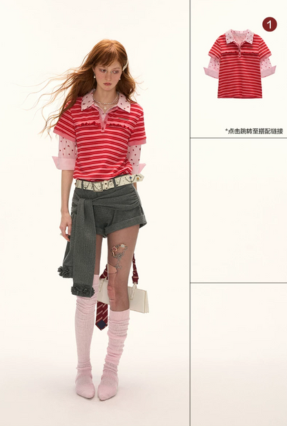 MAMC - Gray Tie-Waist Shorts