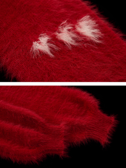 MAMC - Red Heart Pony Doll Collar Sweater WE766