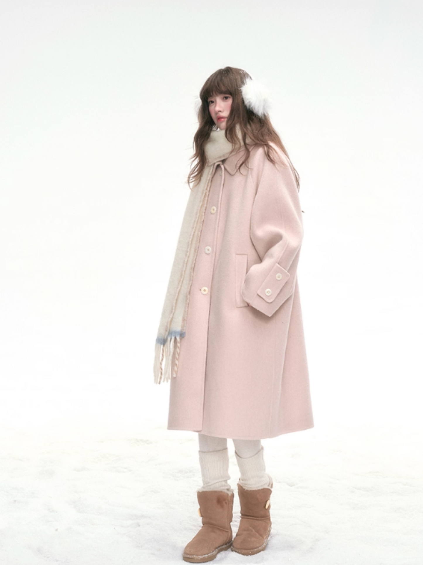 “Tender Heart” Pink Vintage Wool Coat LL2025322